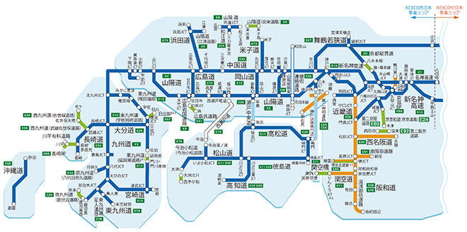 深夜割引 対象エリアマップ